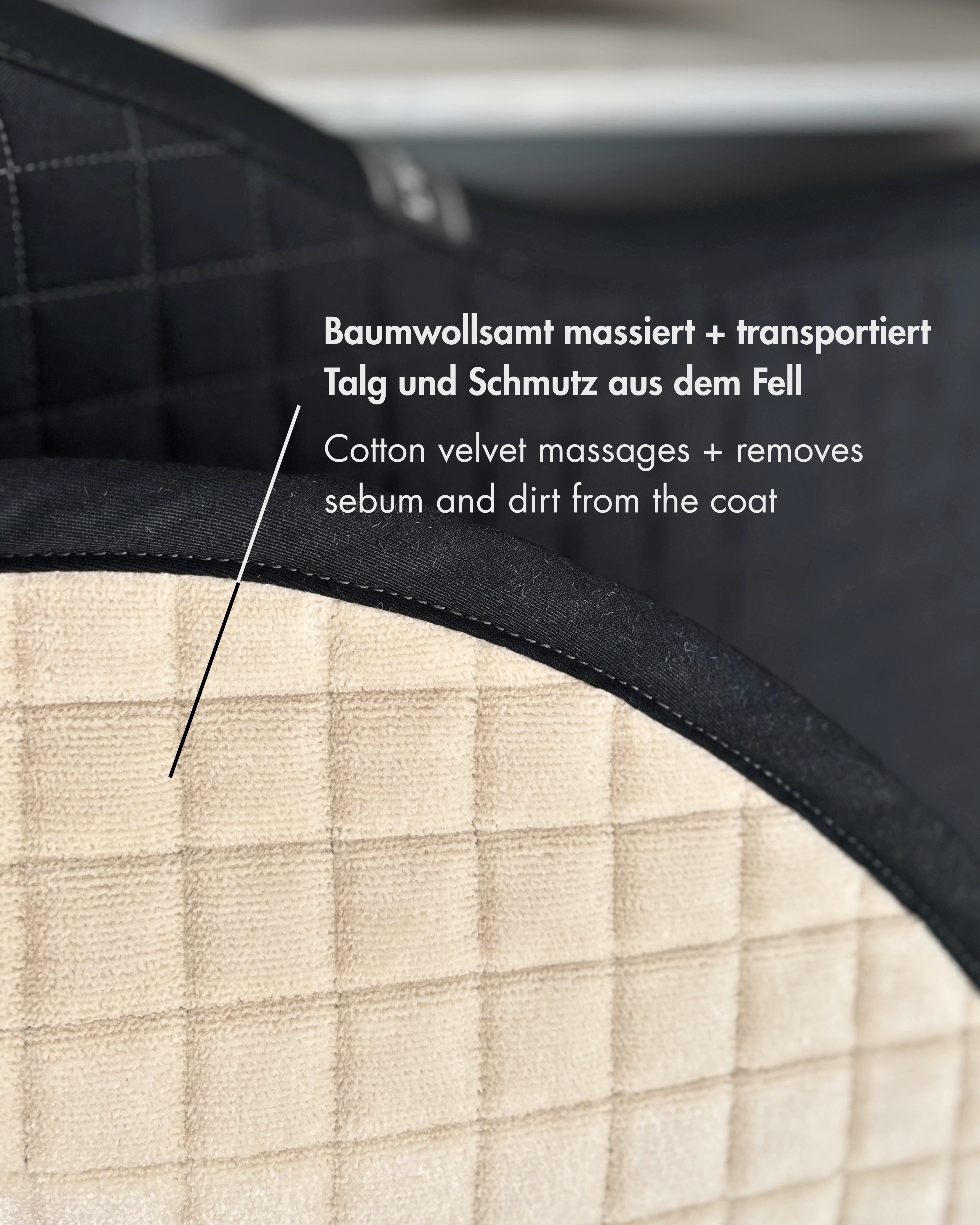 Unterseite Baumwollschabracke mit Baumwollsamt L'Evoine