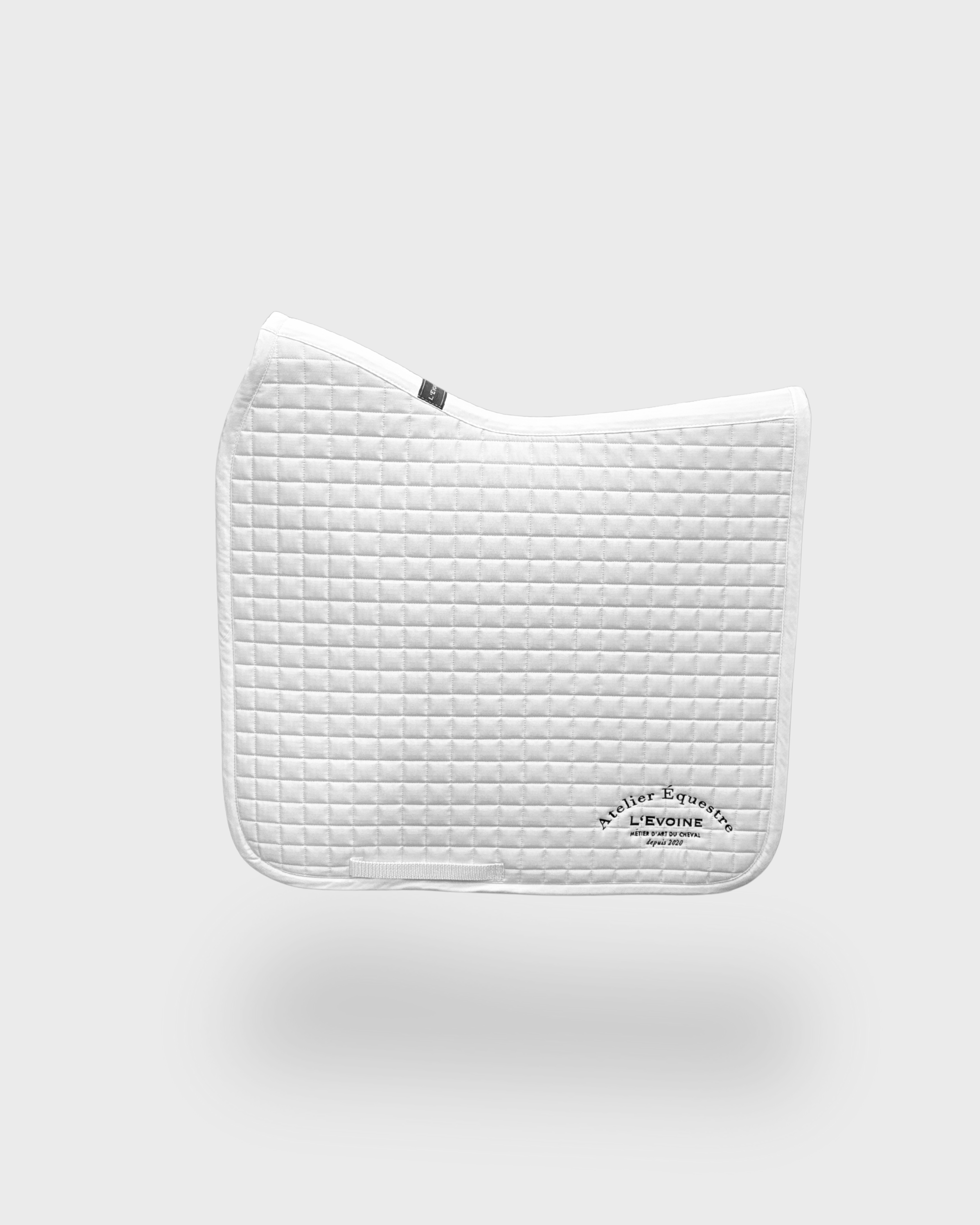 L'Evoine Dressur Schabracke Baumwolle blanc weiß Turnierschabracke