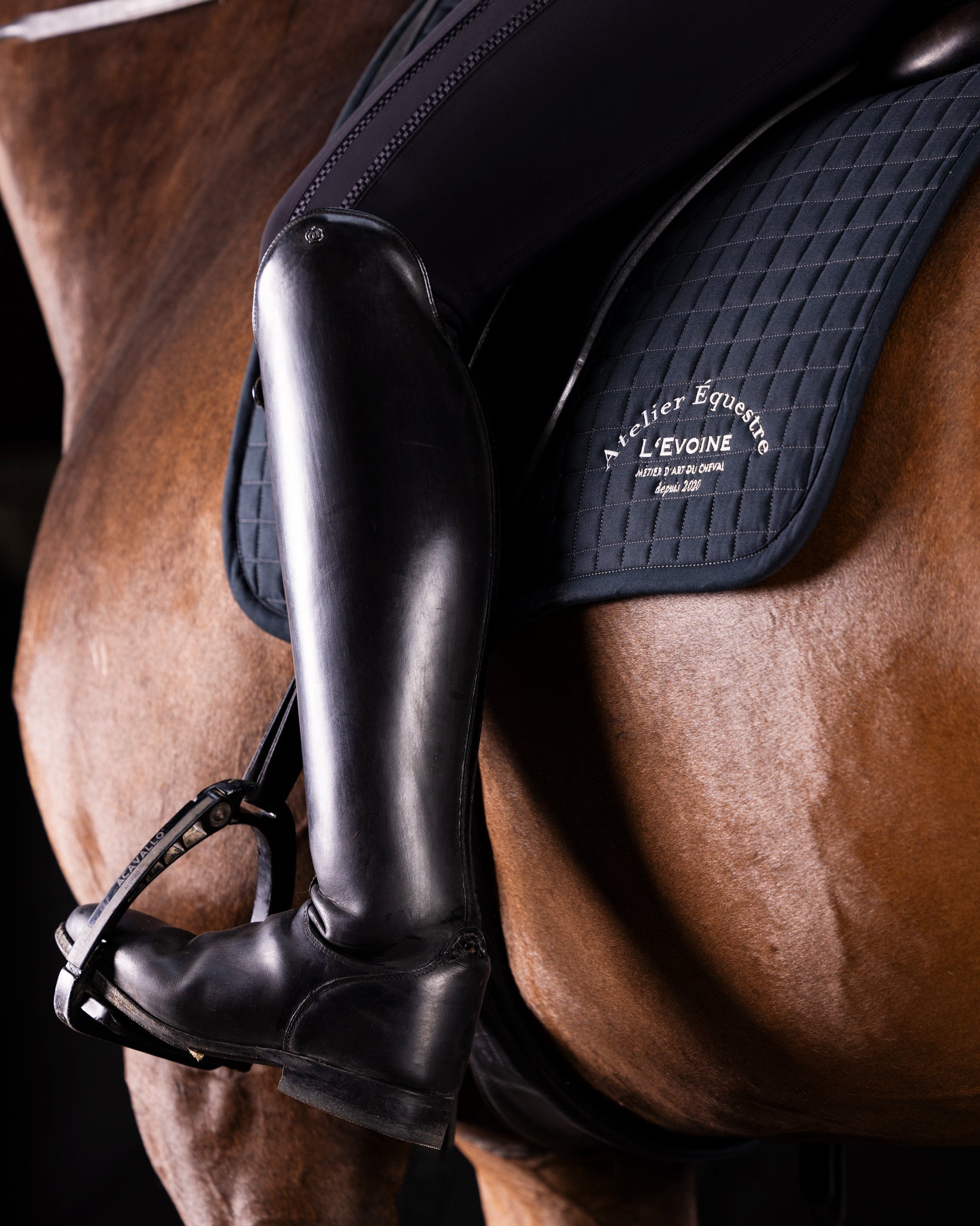 L'Evoine Baumwollschabracke Dressur schwarz